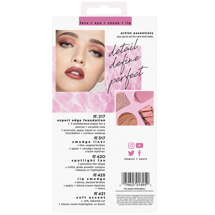 Set Brochas De Maquillaje Artista Essen Real Techniques Artist Essen X 5 Piezas