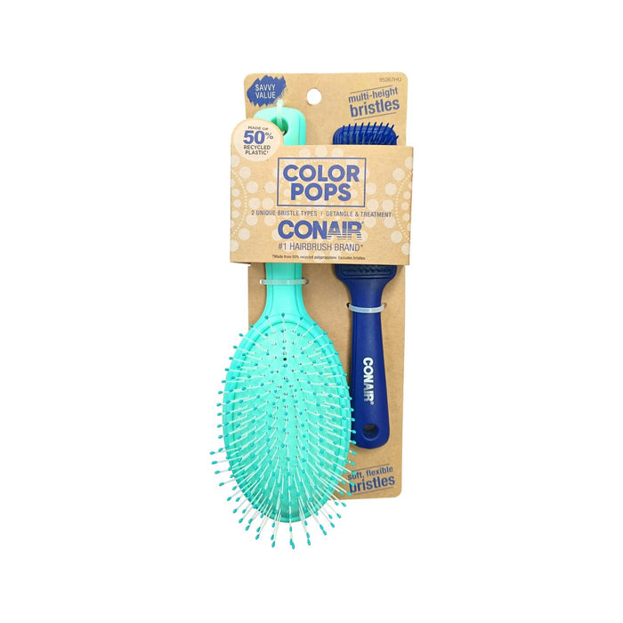 Set De Cepillos Para Cabello Conair Color Pops X 2 Piezas