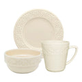 Set Para Postre Oxford Marfim X 3 Piezas