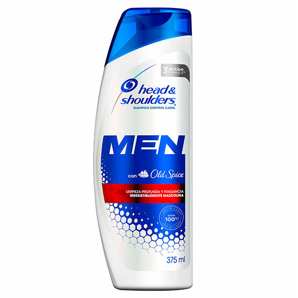 Botella de Shampoo Head & Shoulders Men Old Spice, 375ml.