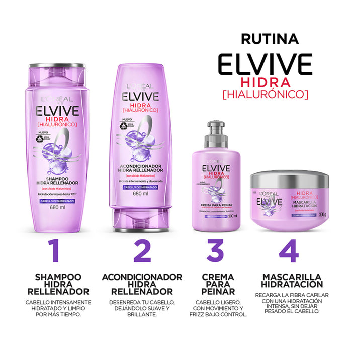 Shampoo Elvive Hidra Hialurónico - Cabello Deshidratado X 680Ml