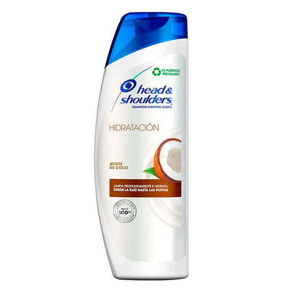 Botella de Shampoo Head & Shoulders Hidratación, 375ml.