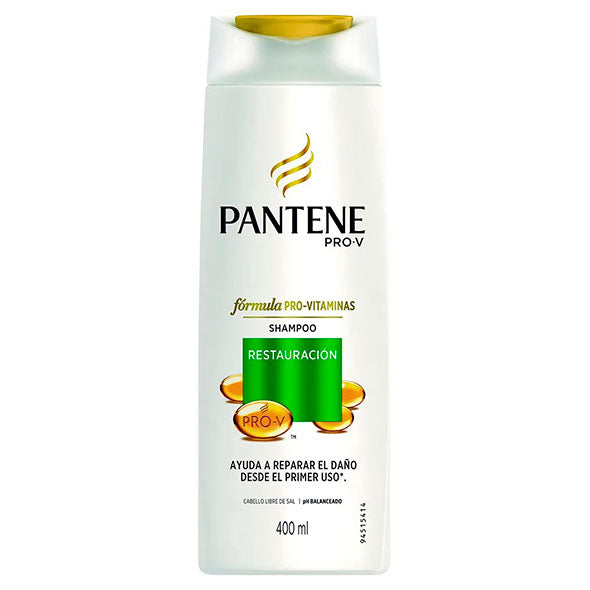Botella de Shampoo Pantene Restauración, 400ml.