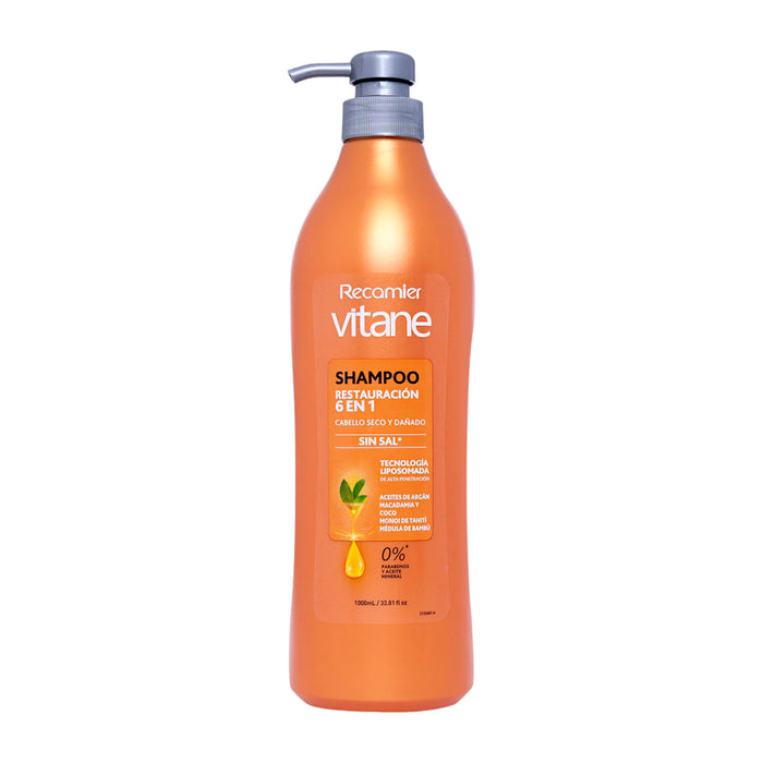 Shampoo Recamier Vitane Restauración 6 En 1 X 1000Ml