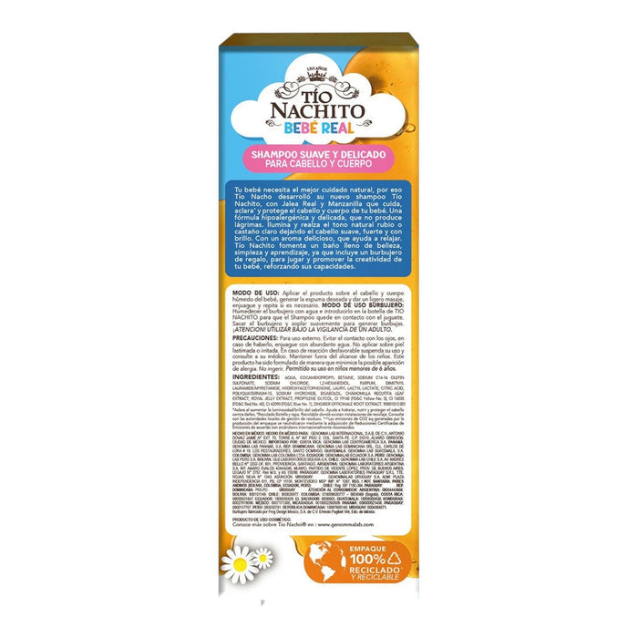 Shampoo Tío Nachito Jalea Real Manzanilla Bebé X 400Ml