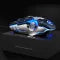 Silent wired gaming mouse - electroplating black front view