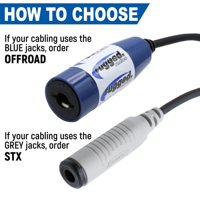 Single Headset / Helmet Jack Flush Mount - STX Stereo