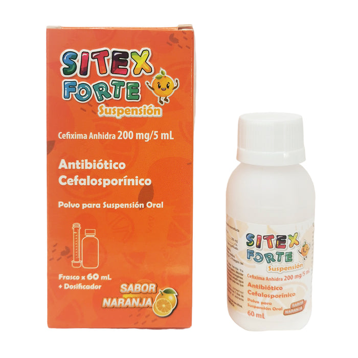 Sitex Forte 200Mg5ml Cefixima Suspencion X 60Ml