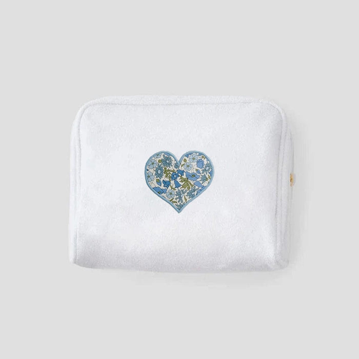 Liberty Blue Heart on White / No Embroidery