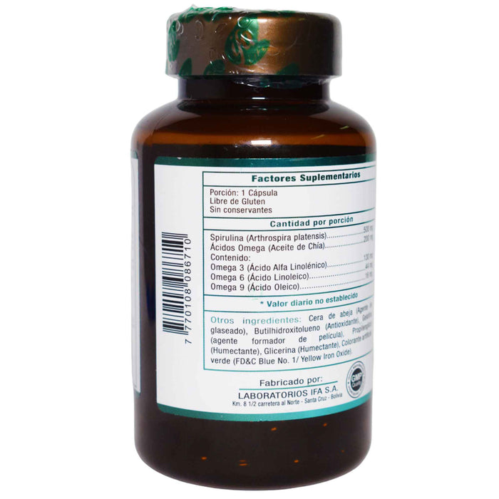 Spirulina 500Mg X 120 Cap Blandas (Ifa Life)