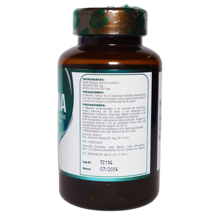 Spirulina 500Mg X 120 Cap Blandas (Ifa Life)