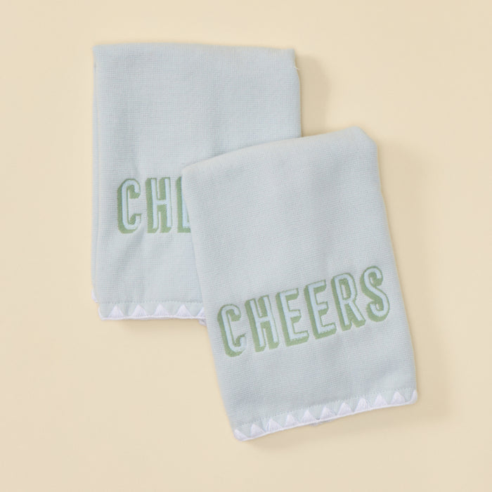 Stitched Edge Fingertip powder Bath Towels (pair)