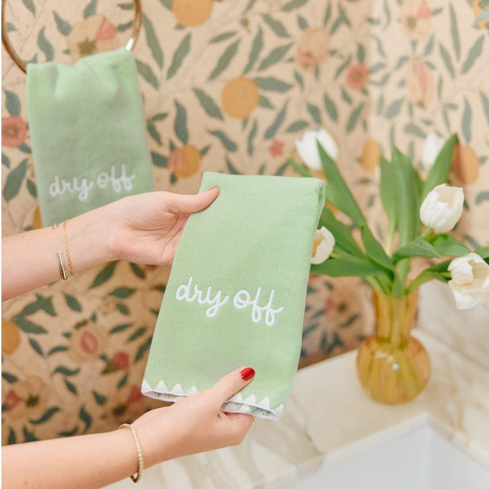 Stitched Edge Fingertip powder Bath Towels (pair)