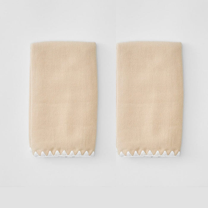 Stitched Edge Fingertip powder Bath Towels (pair)