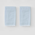White on Light Blue / No Embroidery