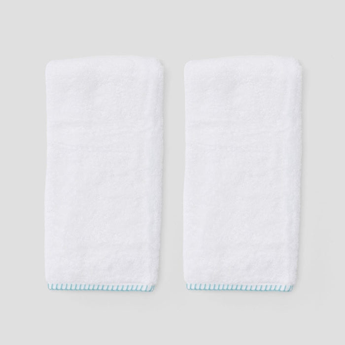 Stitched Edge Hand Towels (pair)
