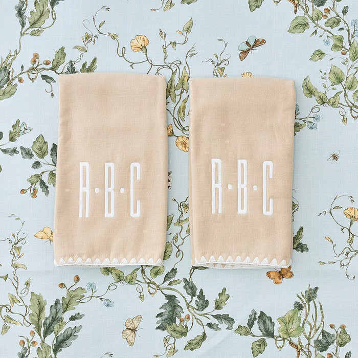 Stitched Edge Powder Bath Towels (pair)