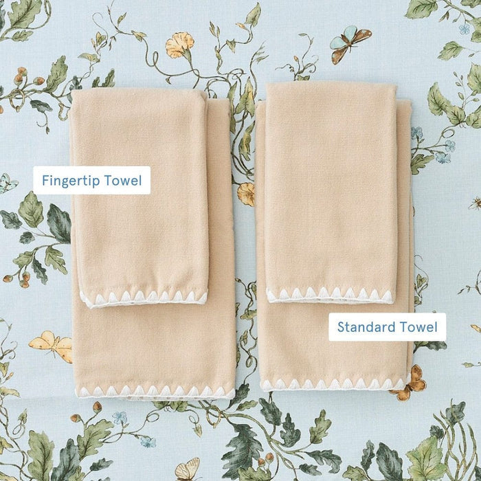 Stitched Edge Powder Bath Towels (pair)