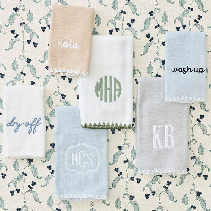 Stitched Edge Powder Bath Towels (pair)