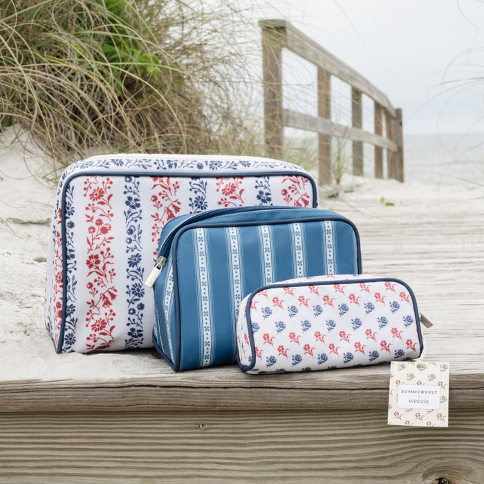 Summersalt x Weezie Patterned Toiletry Bag Trio (3 pieces)