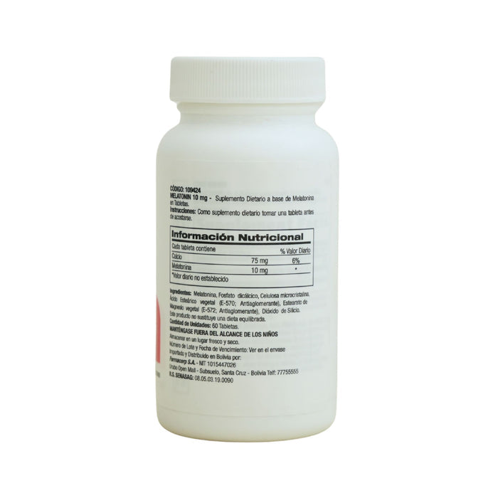 Suplemento Gnc Melatonin 10Mg X 60 Tabletas