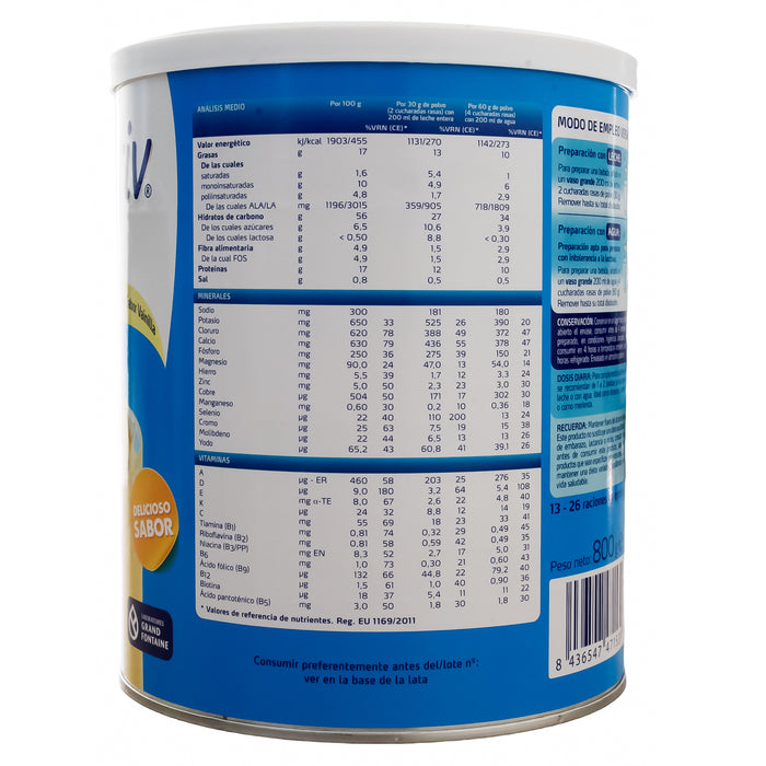 Suplemento Nutricional Fontactiv Complete Vainilla X 800G