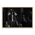 Jesus Christ reading the scroll. 'The Synagogue' modern Christian art work on canvas with gold frame by Reflections of Christ.