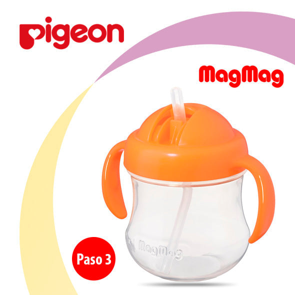 Taza Con Sorbete Mag Mag Pigeon Naranja Paso 3 X 200Ml