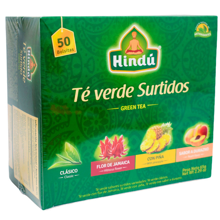 Té Verde Sabores Surtidos Hindú X 50 Unidades