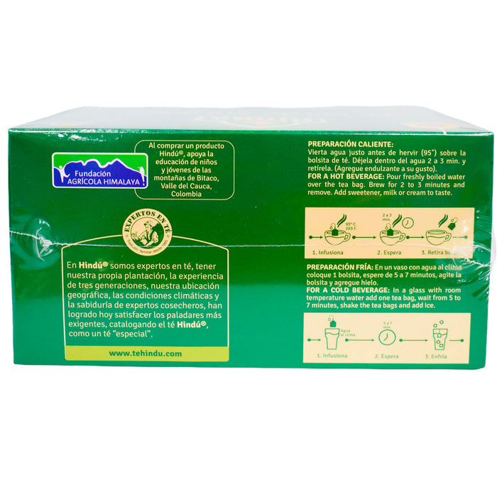 Té Verde Sabores Surtidos Hindú X 50 Unidades