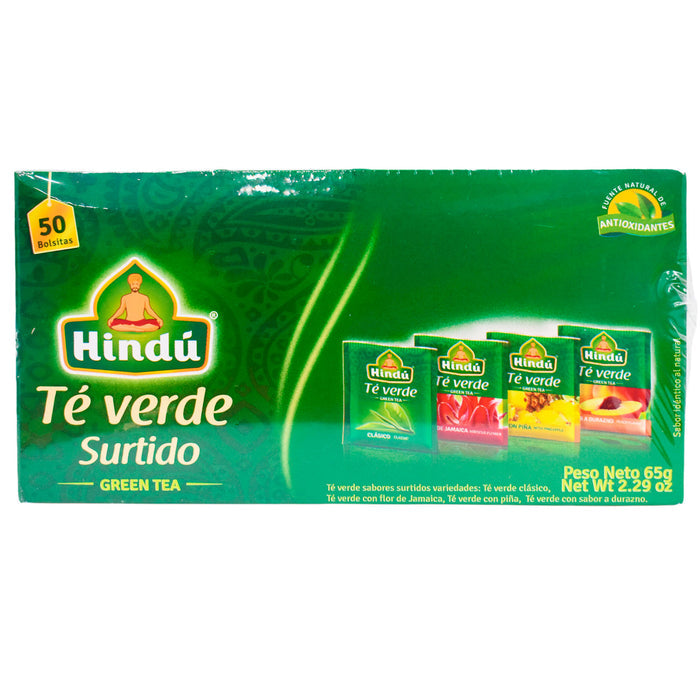 Té Verde Sabores Surtidos Hindú X 50 Unidades