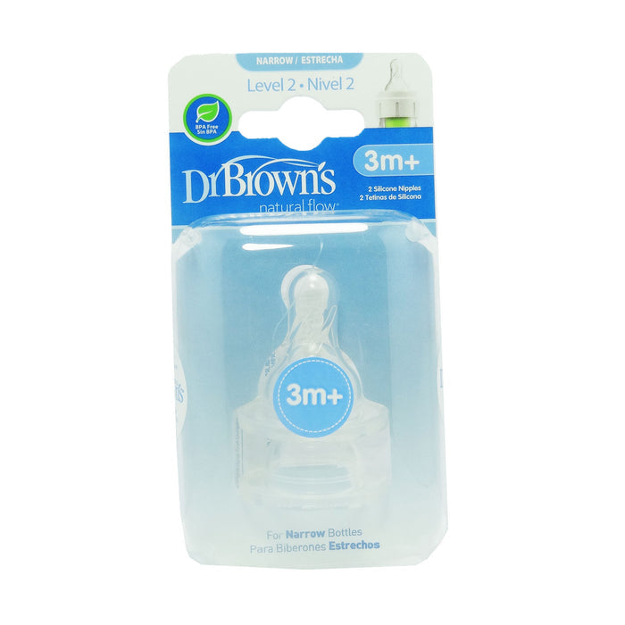 Tetina Dr Browns Nivel 2 Estrecha 3M+ X 2 Unidades
