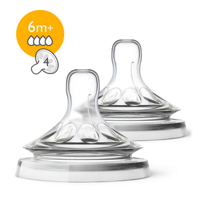 Tetina Natural Boca Ancha Avent 6 Meses Para Adelante X Set