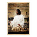 Jesus Christ preparing Communion. 'The Bread of Life' Christian art work on canvas by Reflections of Christ.