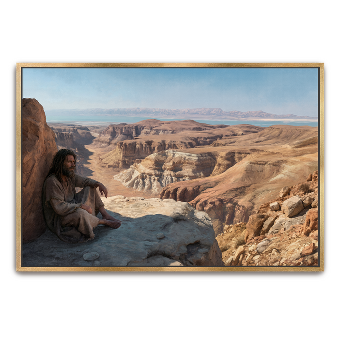 Framed Canvas / 12X8 / Thin Gold