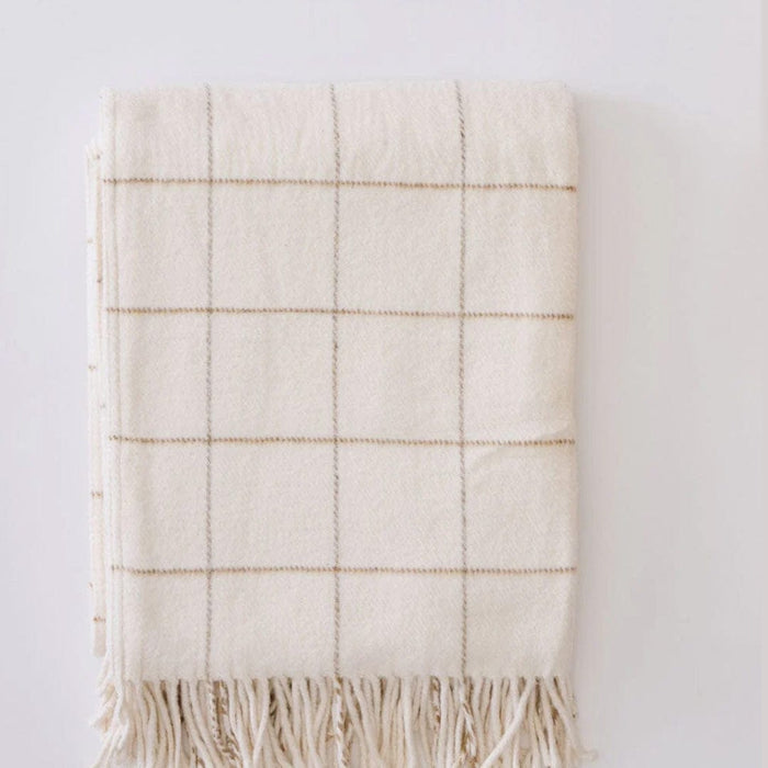 Neutral Windowpane / No Embroidery