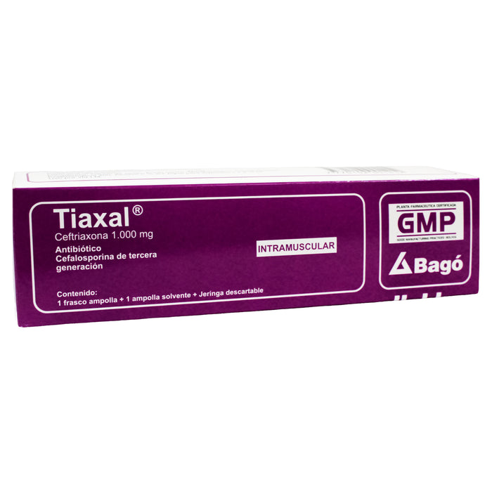 Tiaxal Intramuscular Ceftriaxon 1G X Ampolla