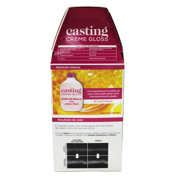 Tinte Loreal Casting Creme Gloss 200 Negro X Unidad