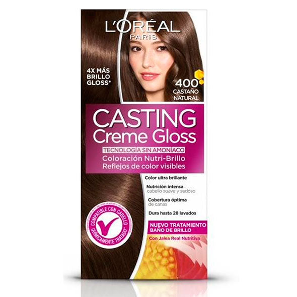 Tinte Loreal Casting Creme Gloss 400 Castaño X Unidad