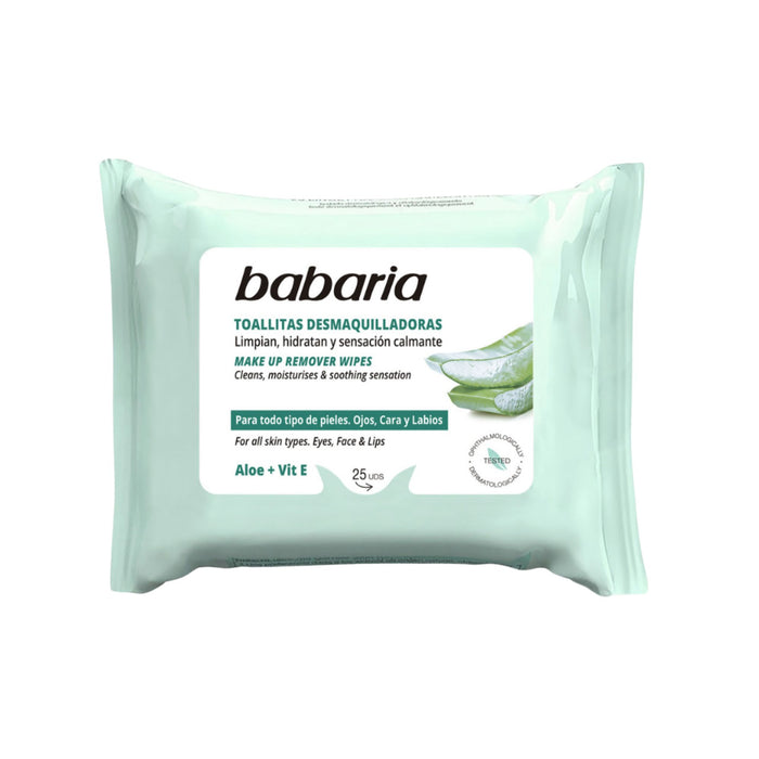 Toallitas Desmaquillantes Babaria Aloe+Vit E X 25 Unidades