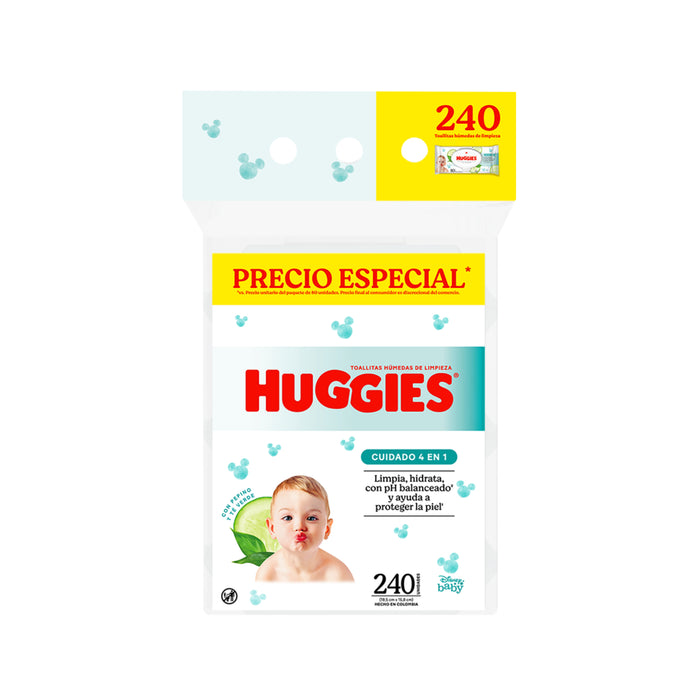 Toallitas Húmedas Huggies Refrescantes One Done X 240 Unidades