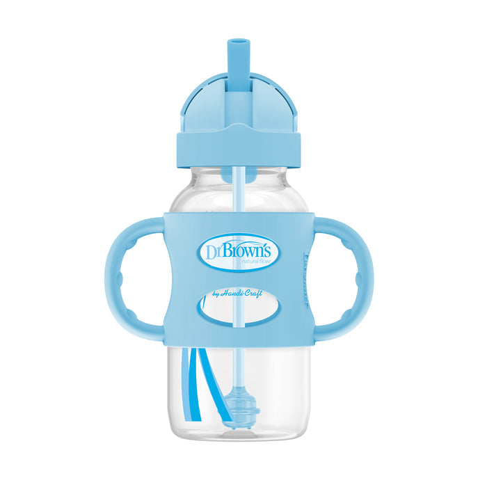 Tomatodo Con Bombilla Dr Browns 270Ml Azul 6M+