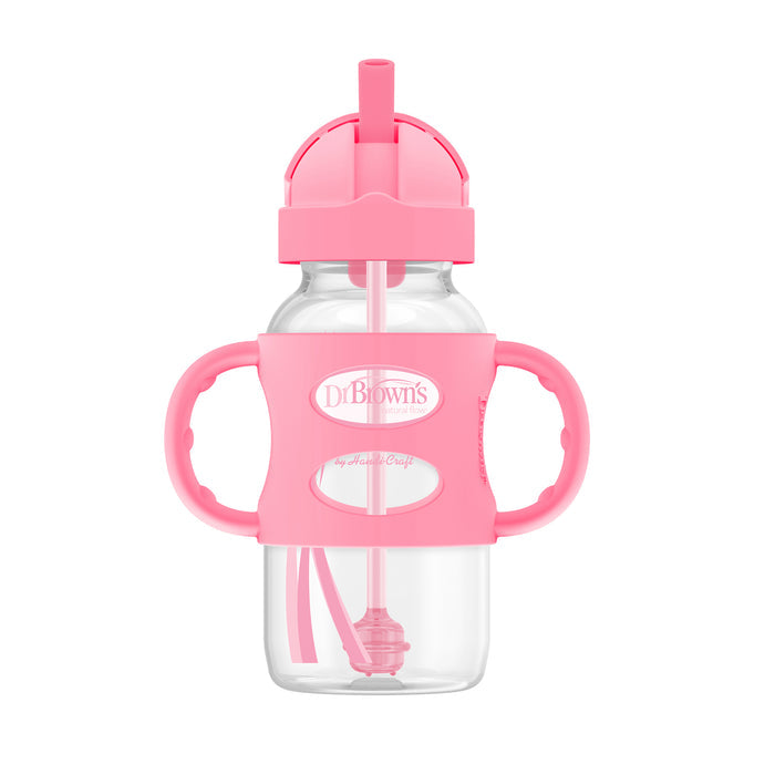 Tomatodo Con Bombilla Dr Browns 270Ml Rosa 6M+