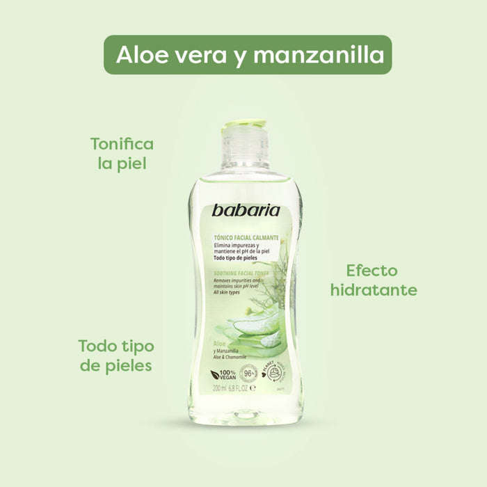 Tónico Facial Babaria Calmante Aloe X 200Ml