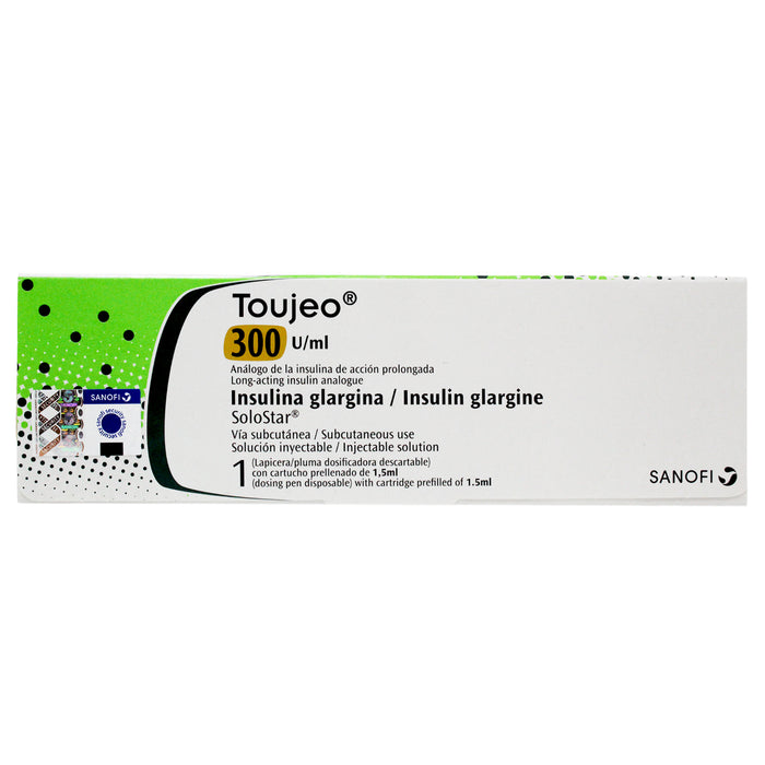 Toujeo Cartucho 300Uix1.5Ml Insulina Glargina