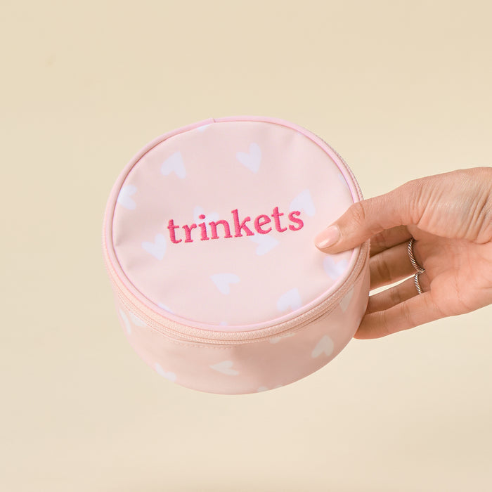 Tossed Pink Hearts / No Embroidery
