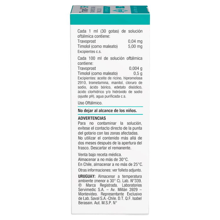 Travof -T Sp Travoprost Timolol Colirio X 2.5Ml