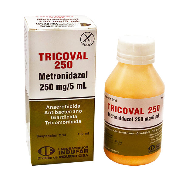 Tricoval 250Mg 5Ml Susp X 100Ml Metronidazol