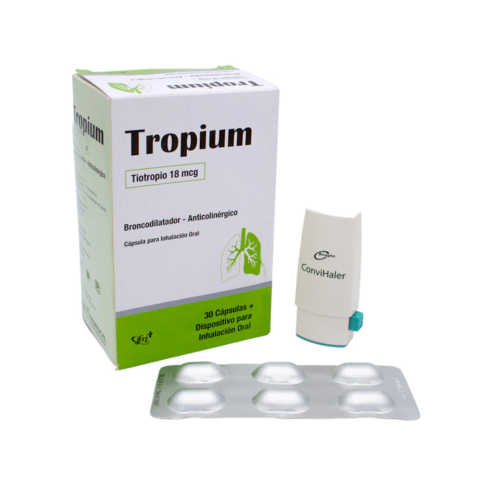 Tropium 18Mcg X 30 Capsulas + Dispositivo Para Inhalación Oral