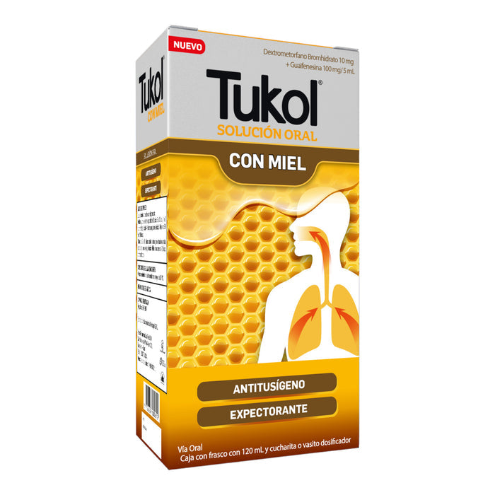 Tukol Solucion X 120Ml Con Miel Guaifenesina/Dextrometorfan